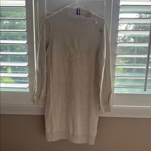 Tommy Hilfiger Cream Long Sleeve Sweater Dress